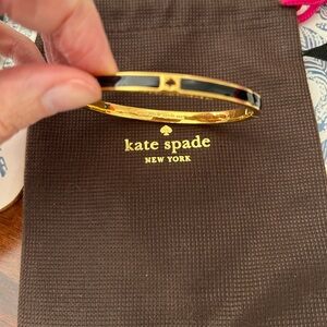 kate spade black enamel bangle bracelet